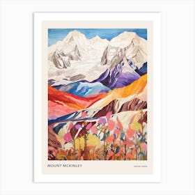 Mount Mckinley United States 1 Colourful Mountain Illustration Poster Art Print