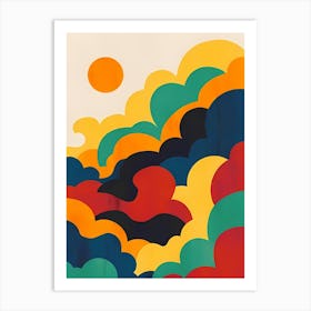 Clouds In The Sky rainbow Art Print