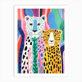 Colourful Kids Animal Art Leopard 1 Art Print