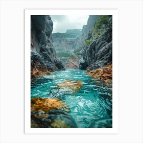 Water In A Canyon Art Print