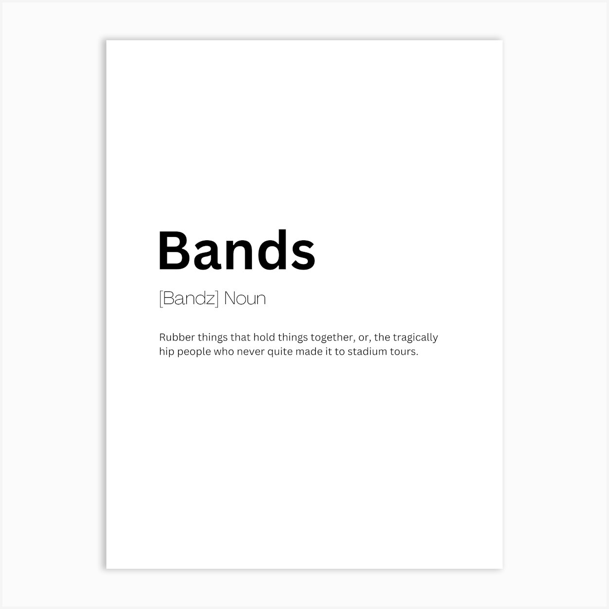 Bands Definition Meaning 1 Póster