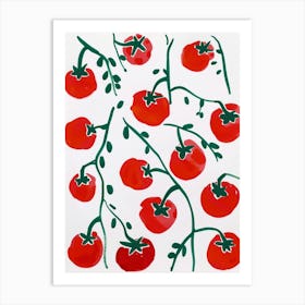 Tomatoes On A Vine Art Print