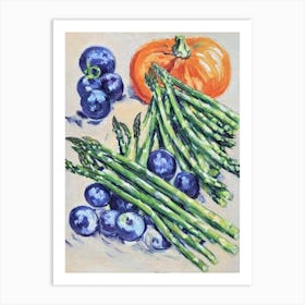 Asparagus Fauvist vegetable Art Print