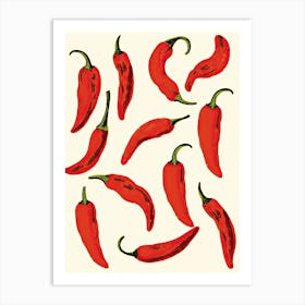 Red Hot Chilli Peppers Kitchen Art Print