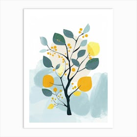 Linden Tree Flat Illustration 3 Art Print