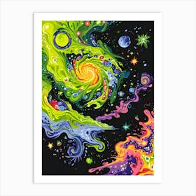 Galaxy Painting Art Print