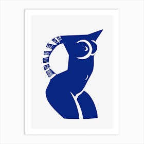 Blue Nude Cut Out Art Print