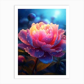 Peony Wildflower At Dawn (3) Art Print