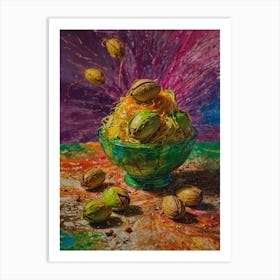 Pistachios In A Bowl 3 Art Print