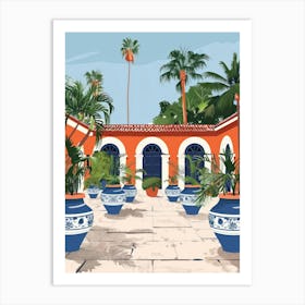 Courtyard Of A Mansion Art Print