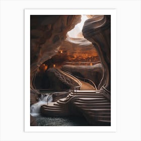 The Sandstone Canyon Library Art Print