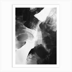 Abstract Black And White Painting 11 Art Print