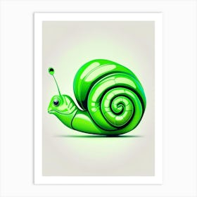 Full Body Snail Green 3 Pop Art Art Print