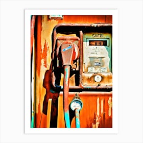 Rusty Petrol Pump 1 Art Print