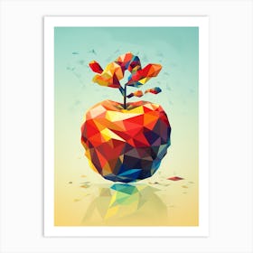 Polygonal Apple 1 Art Print