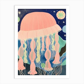 Maximalist Animal Painting Jellyfish 2 Art Print