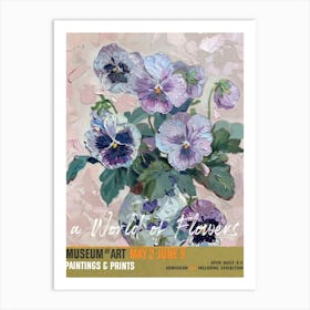 A World Of Flowers, Van Gogh Exhibition Pansies 3 Art Print