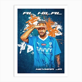 Neymar Al Hilal Art Print