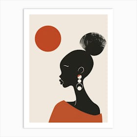 African Woman With Earrings 11 Art Print