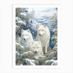 Wolf Pack Scenery 8 Art Print