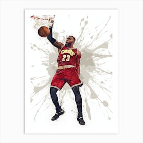 Lebron James Cleveland Cavaliers 1 Art Print