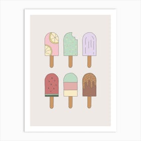 Ice Lollies Art Print