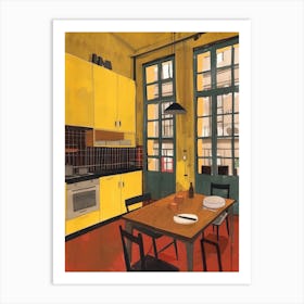 Yellow Kitchen Art Print