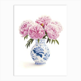 Peonies In A Vase 1 Art Print