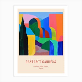 Colourful Gardens Schnbrunn Palace Gardens Austria 1 Red Poster Art Print