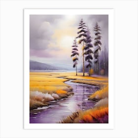 River And Trees Art Print