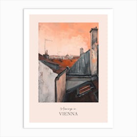 Mornings In Vienna Rooftops Morning Skyline 3 Art Print