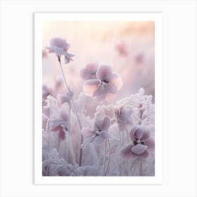 Frosty Botanical Viola 2 Art Print