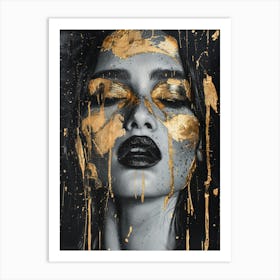 Gold Face 2 Art Print