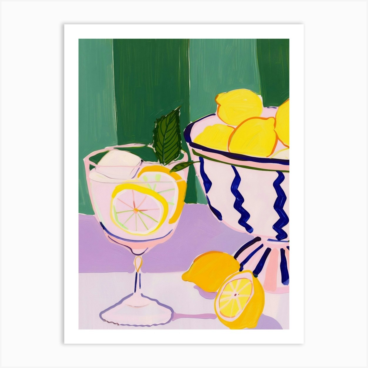 Boho Poster Club 5 Lemons Art Print by Boho Print Collection