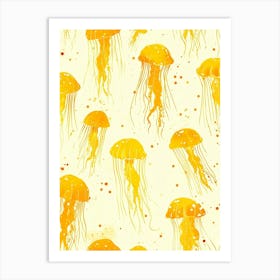 Yellow Jellyfish 3 Art Print