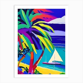 Panglao Island Philippines Colourful Painting Tropical Destination Art Print