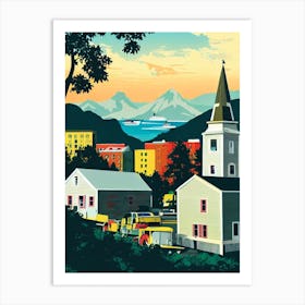 Port Of St John'S Canada Vintage Poster harbour Art Print