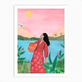 By The Water Art Print