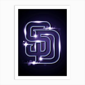 San Diego Padres Logo Art Print