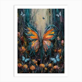 Surrealism Classical Butterfly Painting IV Art Print