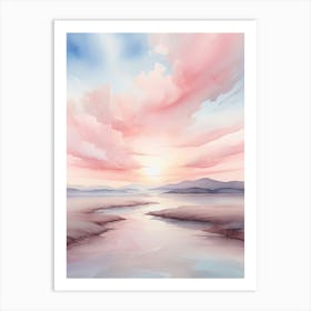 Watercolor Sunset Background 2 Art Print