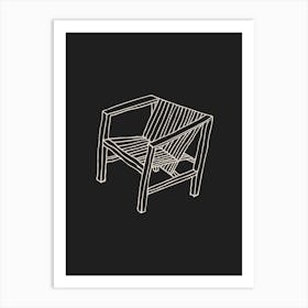 Chair Poster B&W Art Print