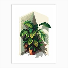 Plant In The Corner Art Print