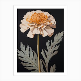 Flower Illustration Marigold 1 Art Print