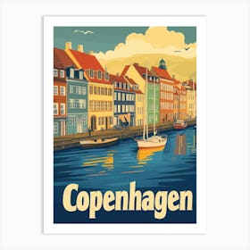 Aihrgdesign A Vintage Travel Poster Of Copenhagen Featuring T 61b6958f F74b 43c0 97fc 3c0422478fe8 3 Art Print