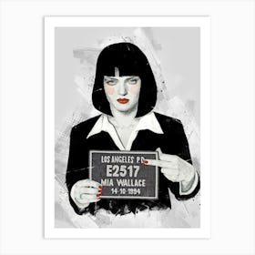 Mia Wallace Pulp Fiction Painting Art Print