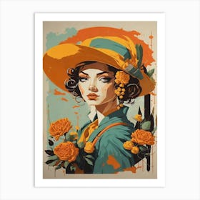 Lady Flower Art Print