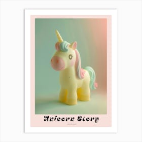 Pastel Toy Unicorn Portrait 1 Poster Art Print