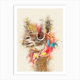 Llama Canvas Print Art Print