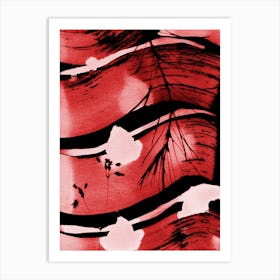 Red Fall Night Art Print